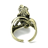 Snake Alloy Cigarette Holder Ring RJEW-K275-25AB-3