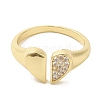 Brass Micro Pave Cubic Zirconia Rings for Women RJEW-E295-38G-2