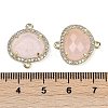 Natural Rose Quartz Faceted Oval Links G-B126-01G-09-3