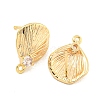 Brass Micro Pave Cubic Zirconia Stud Earring Findings KK-U015-03G-2