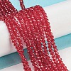 Baking Painted Transparent Glass Beads Strands DGLA-A034-J2mm-B01-2