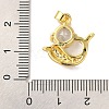 Rack Plating Brass Micro Pave Cubic Zirconia Pendants KK-L220-010G-3