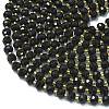 Natural Black Agate Beads Strands G-K389-E25-01-3