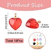 18Pcs 9 Colors Spray Painted Glass Pendants GLAA-YW0004-31-2