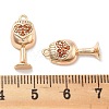 Brass Micro Pave Cubic Zirconia Pendants KK-M102-31G-3