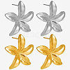 304 Stainless Steel European and American Flower Stud Earrings FB3298-2-2