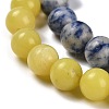 Natural Blue Spot Jasper/Flower Amazonite/Labradorite/Sesame Jasper/Glass Beads Strands G-P562-C-03-4