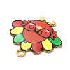 Cute Printed Alloy Pendants ENAM-L040-002B-02-3