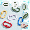 5Pcs 5 Colors Baking Paint Alloy Screw Locking Carabiners FIND-FI0001-12-4