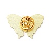 Flower Butterfly Enamel Pin JEWB-J005-07A-G-2