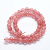 Cherry Quartz Glass Beads Strands X-G-I199-28-6mm-2