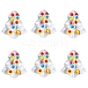 6Pcs Handmade Bumpy Glass Beads Strands LAMP-FS0001-16F-1