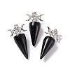 Natural Obsidian Pendants G-P484-02P-04-1