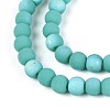 Frosted Opaque Glass Beads Strands GLAA-T032-P4mm-MBB12A-3
