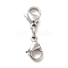 Non-Tarnish 304 Stainless Steel Double Lobster Claw Clasps STAS-E178-01A-P-1