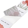 200Pcs Rectangle with Flower Here for You Theme Paper Self-Adhesive Stickers AJEW-S084-02C-3