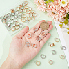 HOBBIESAY 60Pcs 2 Colors Alloy Rhinestone Bead Frame FIND-HY0002-51-3