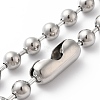 Tarnish Resistant 304 Stainless Steel Ball Chain Necklace & Bracelet Set STAS-D181-02P-01D-4