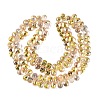 Electroplate Baking Paint Transparent Glass Beads Strands GL-N005-02A-C14-2