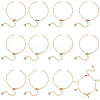 12Pcs Half Finished 304 Stainless Steel Paperclip Chains Connector Bracelet Makings MAK-SC0001-35-1