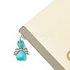 Skull with Wing Dyed Synthetic Turquoise Bookmarks AJEW-JK00180-04-5