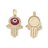 Rack Plating Eco-friendly Brass Micro Pave Clear Cubic Zirconia Pendants LAMP-G157-02G-2