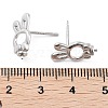 925 Sterling Silver Stud Earrings Findings EJEW-B038-07P-3