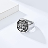 Retro Titanium Steel Tree of Life Finger Ring FIND-PW0020-06C-AS-3