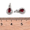 Brass Micro Pave Cubic Zirconia Charms KK-B102-01P-01-3