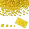 400Pcs 4 Styles Spray Painted Crackle Glass Beads CCG-YW0001-20B-1