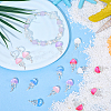 20Pcs 5 Colors Alloy Resin Pendants FIND-BM0001-61S-4