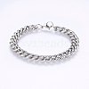 Tarnish Resistant 201 Stainless Steel Curb Chain Bracelets BJEW-E343-01A-1