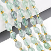 Natural Green Fluorite Beads Strands G-N342-35-8x6-12-1