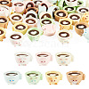 42Pcs 7 Colors Coffee Cup Resin Mini Model DJEW-TA0001-40-1