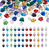 Spritewelry 96Pcs 24 Style Faceted Transparent Glass Charms GLAA-SW0001-04-11