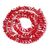 Electroplate Opaque Glass Beads Strands GLAA-N022-4mm-02-2