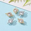 Flower Brass Micro Pave Cubic Zirconia Links X-ZIRC-L054-09-NR-6