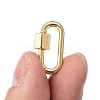 Brass Screw Carabiner Lock Charms KK-T047-08G-5