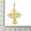 Rack Plating Brass Micro Pave Clear Cubic Zirconia Pendants KK-B091-24G-3