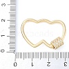 Rack Plating Brass Micro Pave Cubic Zirconia keychain Clasps KK-K374-03A-G-3