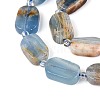 Natural Blue Calcite Beads Strands G-C098-A33-01-3