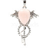 Natural Rose Quartz Pendants PW-WG77398-13-1