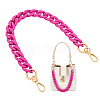 Acrylic Twisted Chain Bag Chains PURS-WH0006-09-1