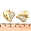 Brass Pave Clear Cubic Zirconia Pendants KK-U009-05A-G-3