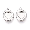 304 Stainless Steel Pendant Cabochon Settings STAS-T075-24P-1