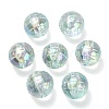 Textured UV Plating Rainbow Iridescent Transparent Acrylic Beads OACR-C007-09C-2