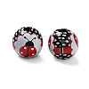 Printed Wood Round Beads LS-WOOD-C012-01A-2
