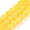 Baking Painted Imitation Jade Glass Round Bead Strands X-DGLA-Q021-6mm-24-3