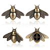 Brass Bees Display Decorations AJEW-WH0752-683-1