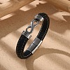 Braided Microfiber Leather Cord Bracelets for Men BJEW-Z081-07P-02-2